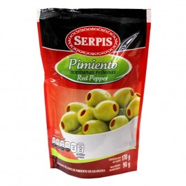 ACEITUNAS RELLENAS DE PIMIENTO SERPIS DOCENA 175 g