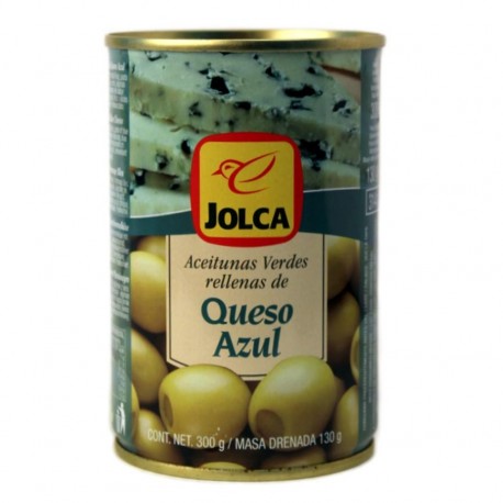 ACEITUNAS RELLENAS DE QUESO AZUL JOLCA LATA 300 g