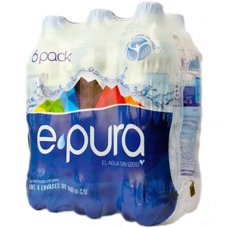 AGUA E PURA SIXPACK 600 ml